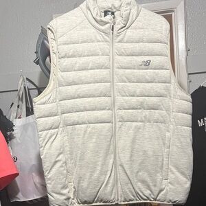 New Balance Light Gray Quilted Vest